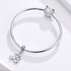 S925 Sterling Silver 26 English Letter Pendant DIY Bracelet Necklace Accessories, Style:O
