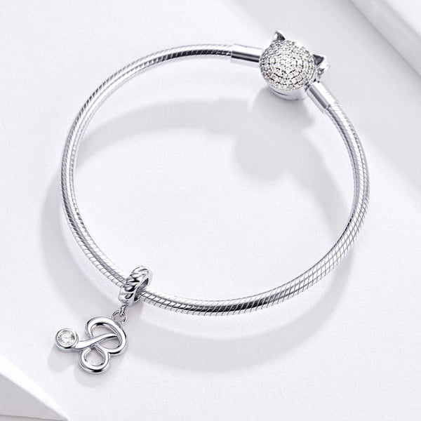 S925 Sterling Silver 26 English Letter Pendant DIY Bracelet Necklace Accessories, Style:O