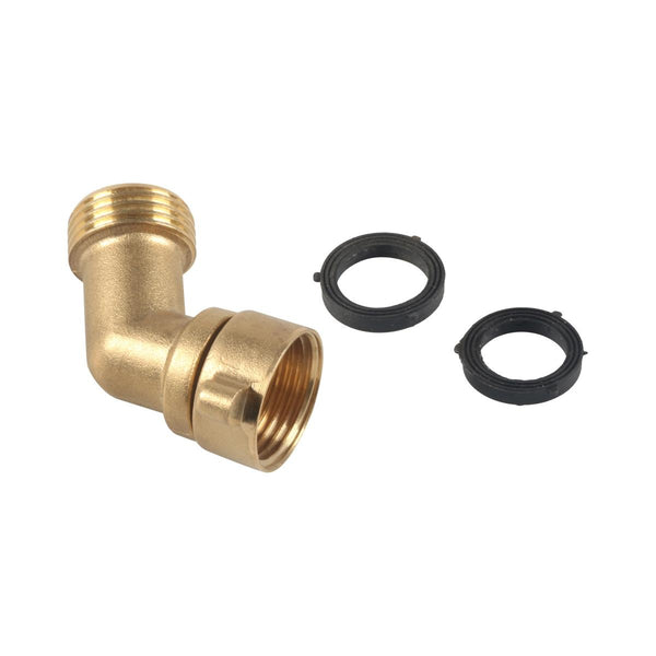 2pcs / Set RV Water Inlet Check 45/90 Degree 3/4 Connector Adapter(Yellow)