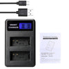 For Canon NB-10L Battery Smart LCD Display USB Dual-Channel Charger
