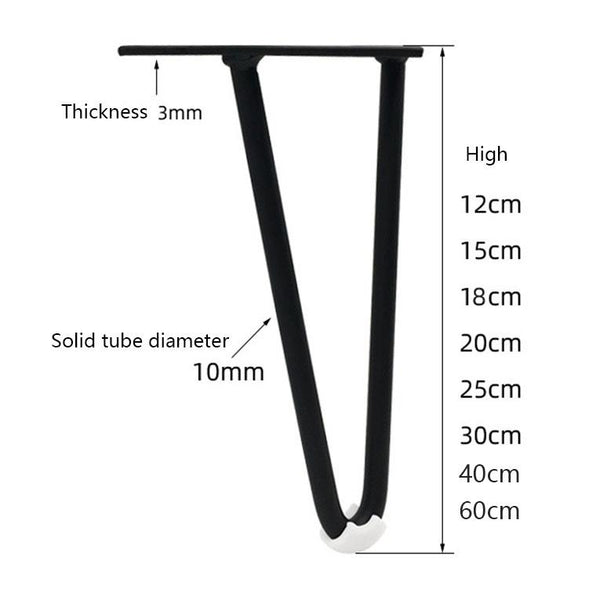 LH-S0006 Metal Furniture Support Legs, Height: 18cm(Titanium)