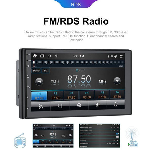 9inch Android 13.0 Dual Butt Universal Wireless Carplay Car Navigation Center Control All-In-One Monitor(Standard)