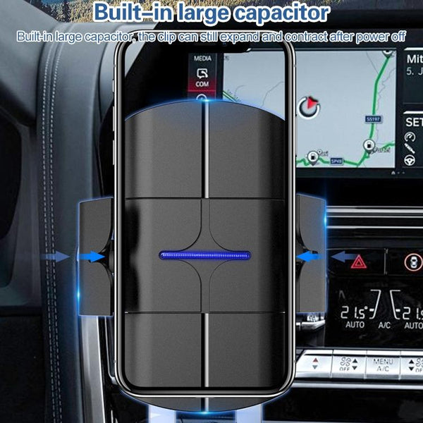 Car Automatic Wireless 10W Fast Charge Car Phone Holder with Voice Broadcast
