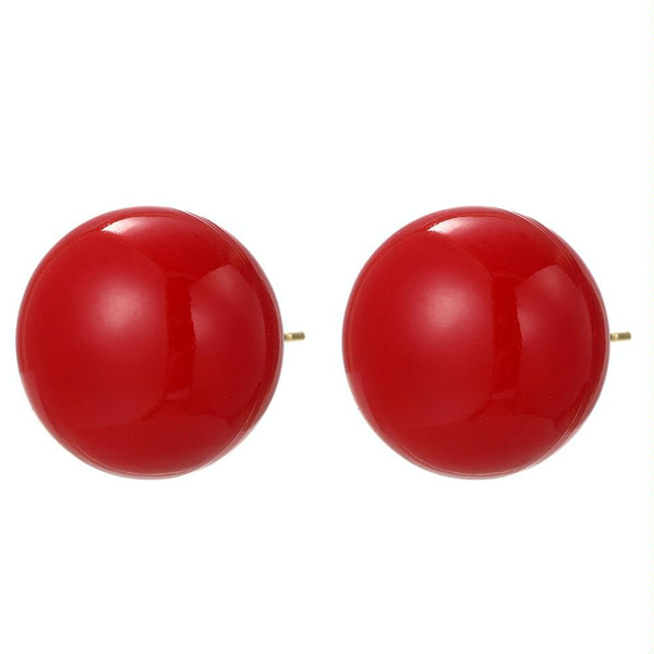 E2209-23 Red Pearl Stud Earrings Jewelry