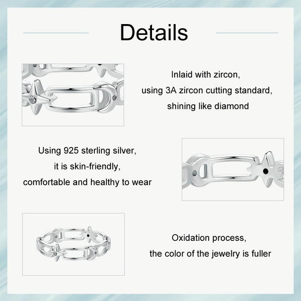 S925 Sterling Silver Star Moon Ring(No. 6)