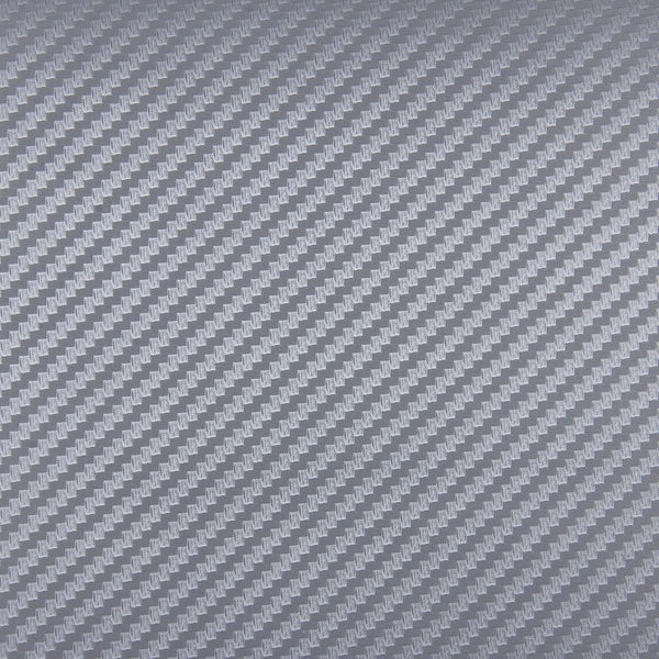 Car Decorative 3D Carbon Fiber PVC Sticker, Size: 152cm x 50cm (Light Grey)