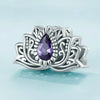 SCC2456 Sterling Silver S925 Zircon Hollow Lotus Bracelet Beads