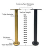 LH-TJ003 Adjustable Stainless Steel Round Tube Furniture Legs, Height: 16cm(Black Titanium)