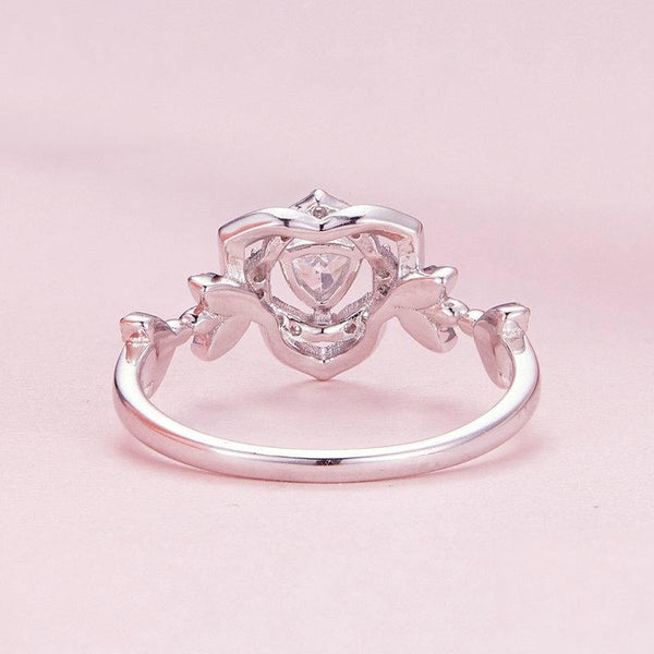 BSR366 Sterling Silver S925 Plated Gold Rose Ring(No.8)