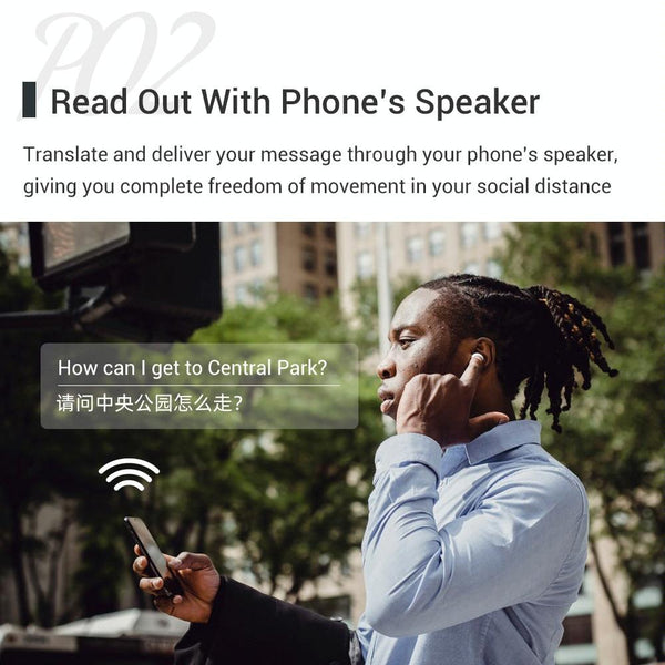 M6 Multi-country Mutual Translation Smart Bluetooth Translation Earphone Supports 127 Languages (Black)