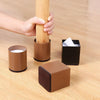 2pcs/set Furniture Carbon Steel Wraparound Heightening Foot Pad, Style: Round 6x5cm (Brown)