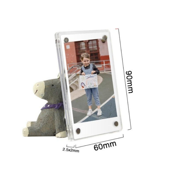 3 Inch Photo Acrylic Photo Frame Refrigerator Magnetic Sticker For Polaroid(Wave Point)