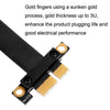 PCI-E 3.0 1X To 1X 90 Degrees Reverse Graphics Card / Wireless Network Card / Conversion Card Extension Cable(Black)