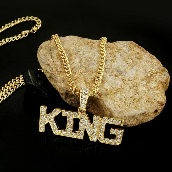 1010401701 King Exaggerated Hip Hop Style Necklace Collarbone Chains