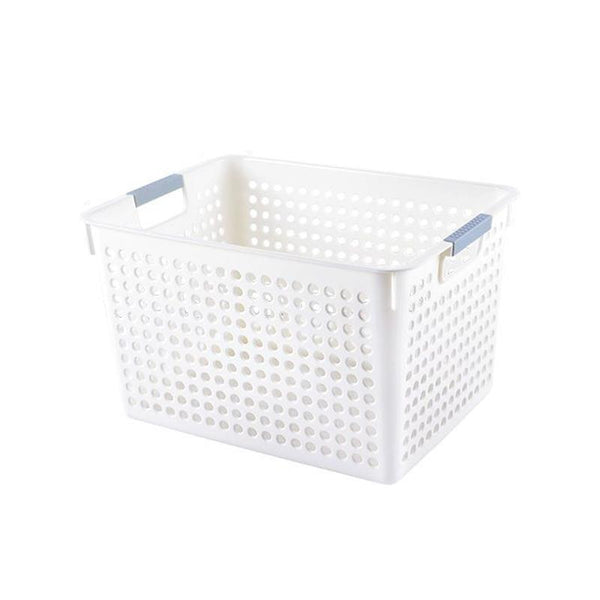 Plastic Storage Basket Desktop Sundry Organizer Frame Toys Kitchen Snacks Storage Box, Style: Deep Small White