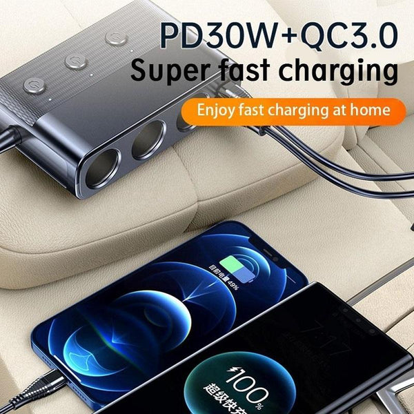 Car Cigarette Lighter USB3.0/PD Interface 128W Car Charger(C28)