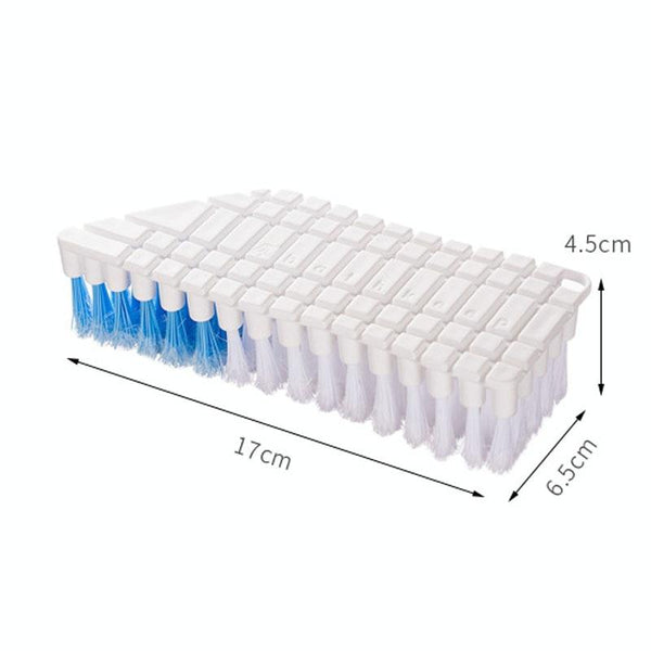 Bendable Bathroom Tile Crevice Brush Household Soft Bristles Faucet Curved Brush(White)