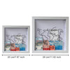 15 x 15cm Travel Shadow Box Frame with Slot for Keepsakes,Money,Ticket(White)
