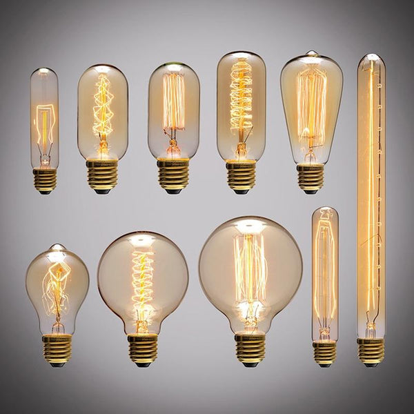 E27 40W Retro Edison Light Bulb Filament Vintage Ampoule Incandescent Bulb, AC 220V(T45 Filament)