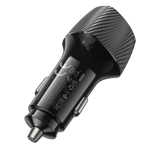 BOROFONE BZ31 Solid Single-port QC3.0 USB Car Charger(Black)
