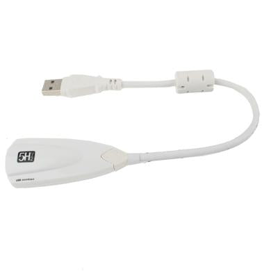 Steel Series 5H V2 USB 7.1 Channel Sound Adapter External Sound Card(White)