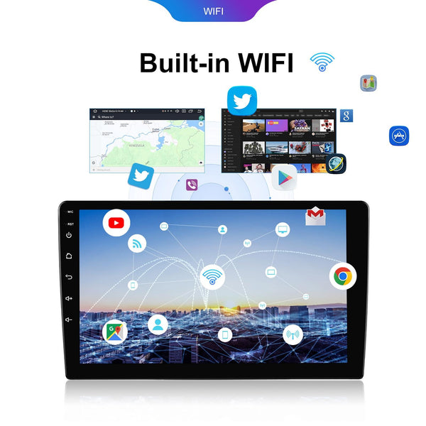 7 inch 6+128G Android Universal HD Large Screen Car Bluetooth Player Android GPS Navigation Integrated Machine(Standard+AHD Camera)