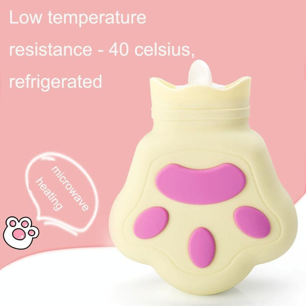 Silicone Microwave Oven Heating Water Injection Hand Bag, Color: Brown