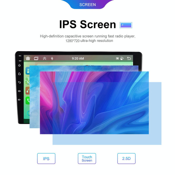 9 inch 6+128G Android Universal HD Large Screen Car Bluetooth Player Android GPS Navigation Integrated Machine(Standard)