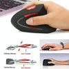 HXSJ T29 Bluetooth 3.0 Wireless Bluetooth 6-Keys 2400 DPI Adjustable Ergonomics Optical Vertical Mouse(Grey)