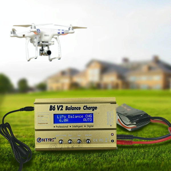 HTRC B6 V2 Model Airplane Charger Smart Balance Charger, UK Plug