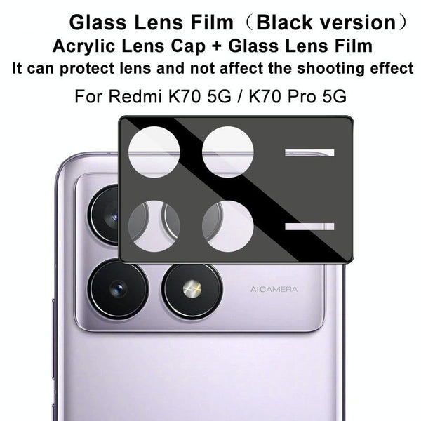 For Xiaomi Redmi K70 5G/K70 Pro 5G/K70E 5G imak High Definition Integrated Glass Lens Film Black Version