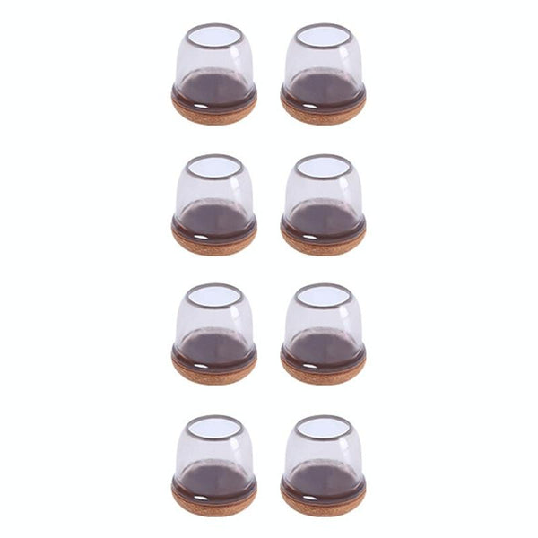 0.75 inch Small 8pcs /Set Round Table And Chair Leg Covers For Tiles/Wooden Floors Furniture Protectors(Transparent)