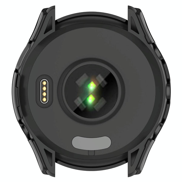 For Garmin Forerunner 265 PC + Tempered Glass Film Integrated Watch Protective Case(Black)