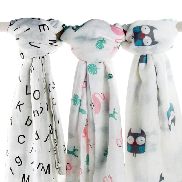 Cartoon Baby Soft Gauze Quilt Swaddle Cotton Bath Towel 117 X 117cm, Style:  Rainbow Pony