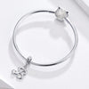 S925 Sterling Silver 26 English Letter Pendant DIY Bracelet Necklace Accessories, Style:V