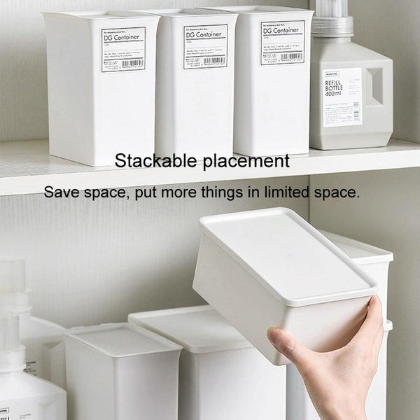 Household Laundry Detergent Storage Box Small Things Storage Organizer With Dust Cover, Specification: Small