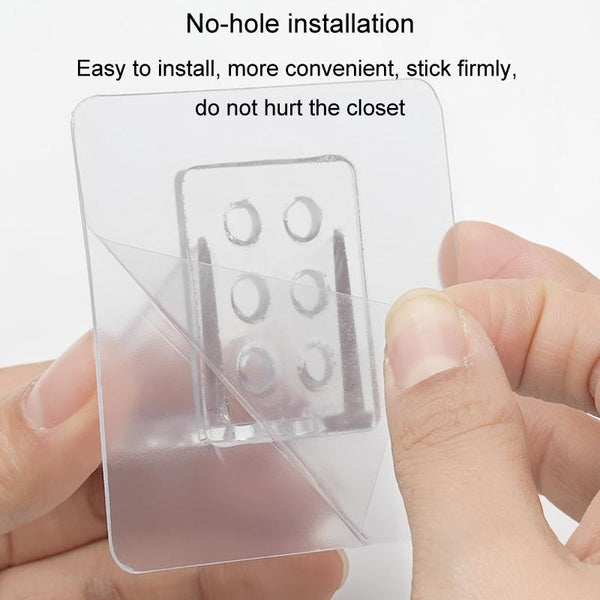 4pcs Partition Bracket No Punch Right Angle Laminate Shelf Wardrobe Partition Board Fixing Holder, Size: 7x15cm
