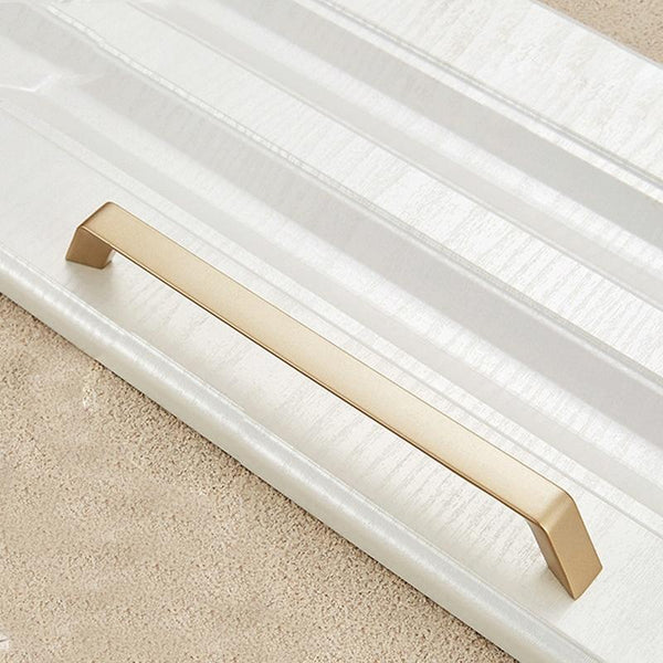 9009-192 Modern Simple Cabinet Door Handle Drawer Wardrobe Zinc Alloy Handle(Gold)