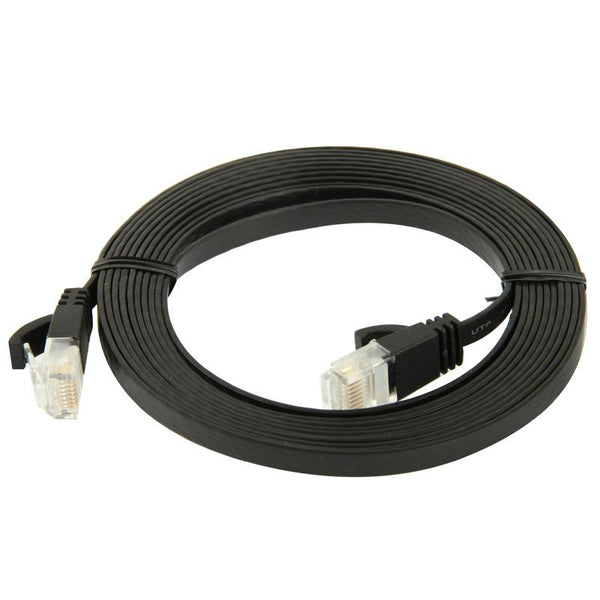 CAT6 Ultra-thin Flat Ethernet Network LAN Cable, Length: 3m(Black)