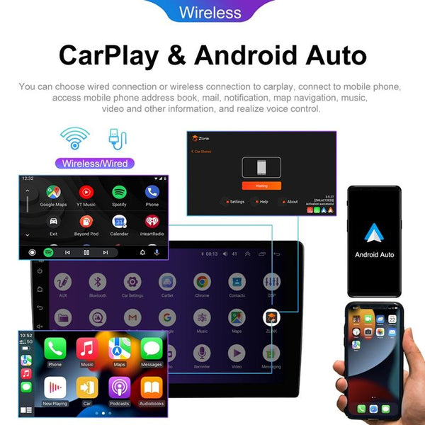 Universal 9 Inch 8 Core CarPlay Android Navigation Car Center Control All-In-One Monitor, Memory: 2+32G(Standard+AHD Camera)