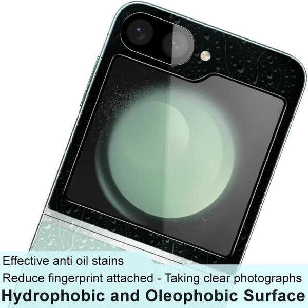 For Samsung Galaxy Z Flip6 1 Sets imak Integrated Lens Film + Glass Rear Screen Sticker Black Version