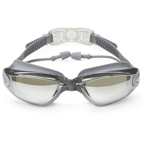 HAIZID Children HD Anti-fog Waterproof Myopia Swimming Goggles, Color: Plating Gray