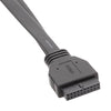 50cm Motherboard USB3.0 Panel Cable Front 19Pin To Dual-Port A Female Data Flat Cable