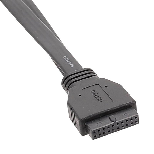 50cm Motherboard USB3.0 Panel Cable Front 19Pin To Dual-Port A Female Data Flat Cable