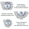 BSC704 S925 Sterling Silver Moon Rose Zirconia Bracelet Beaded