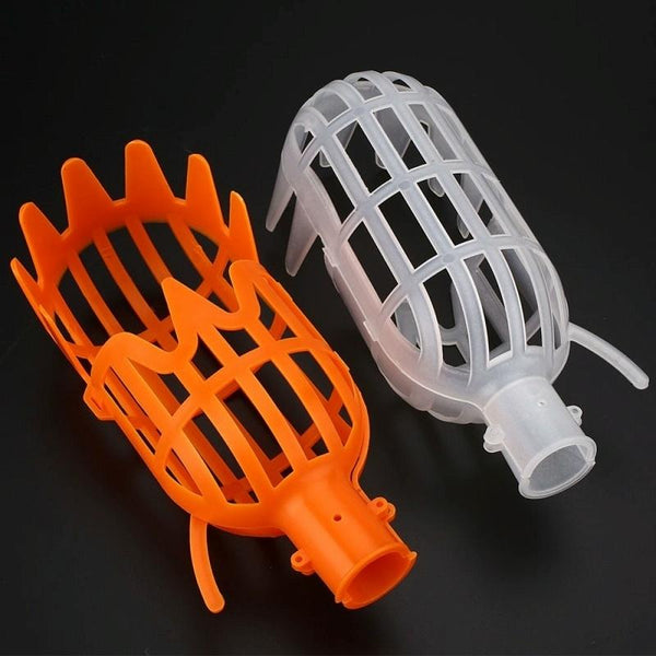 Large Garden Basket Fruit Picker Head High-Altitude Picking Fruit Artifact(White)