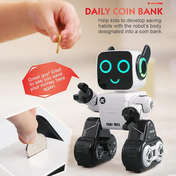 JJR/C R4 Cady Wile 2.4GHz Intelligent Remote Control Robo-advisor Money Management Robots Toy with Colorful LED Light, Remote Control Distance: 15m, Age Range: 8 Years Old Above (Red)
