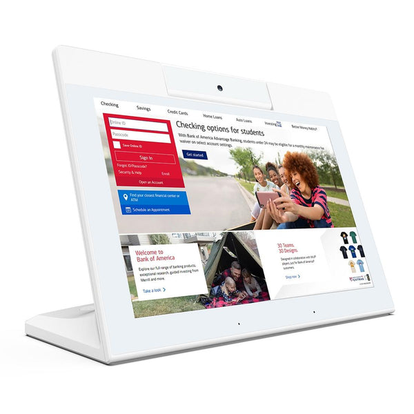 HSD1022T Touch Screen All in One PC with Holder,  10.1 inch, 2GB+16GB, Android 8.1 RK3288 Cortex A17 Quad Core Up to 1.8GHz, Support Bluetooth & WiFi & RJ45 & TF Card(32GB Max) & HDMI(White)