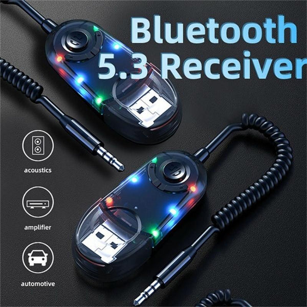 W9 Car Bluetooth Music Receiver USB Bluetooth 5.3 Adapter Wireless Audio Receiver