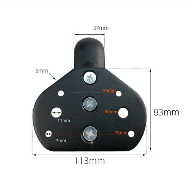 S699 Sickle Metal Furniture Support Leg, Height: 18cm(Titanium)